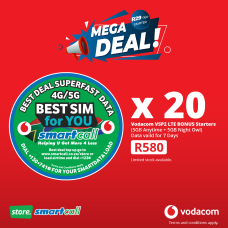 Vodacom VSP2 LTE BONUS Starters (5GB + 5GB) Vodacom VSP2 LTE BONUS Starters (5GB + 5GB)